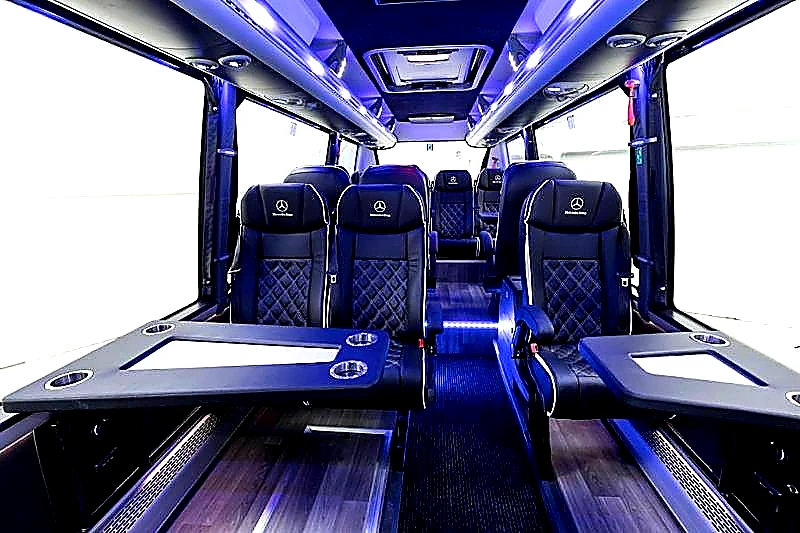13 seat mini coach interior